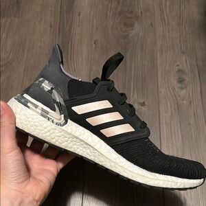 Adidas Black and White Running Shoes